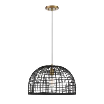 Trade Winds Lighting 1 Light Pendant Light In Black