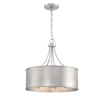  Four Light Pendant in Antique Silver by Meridian