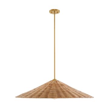  One Light Pendant in Natural Brass by Meridian