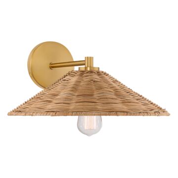 One Light Wall Sconce in Natural Brass by Meridian