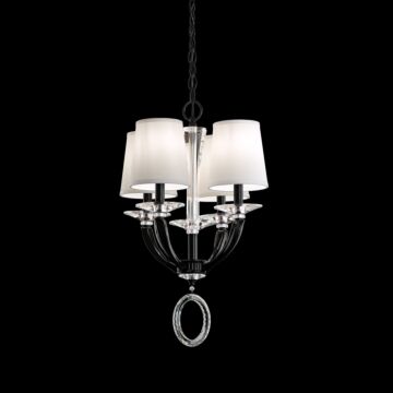 Schonbek Emilea 4 Light Pendant in Jet Black with Clear Optic Crystals
