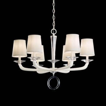 Emilea Six Light Chandelier in Heirloom Bronze by Schonbek