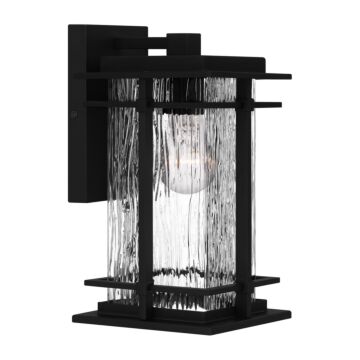 McAlister One Light Outdoor Wall Mount in Earth Black by Quoizel
