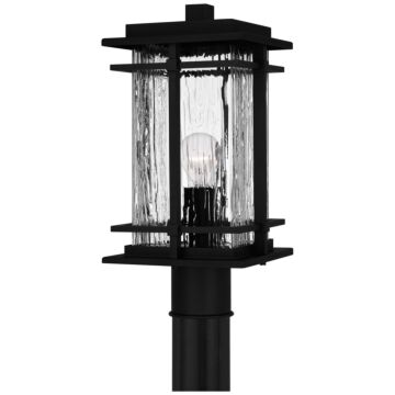McAlister One Light Outdoor Wall Mount in Earth Black by Quoizel