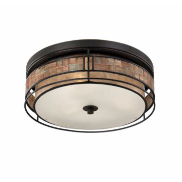 Laguna Three Light Flush Mount in Renaissance Copper by Quoizel