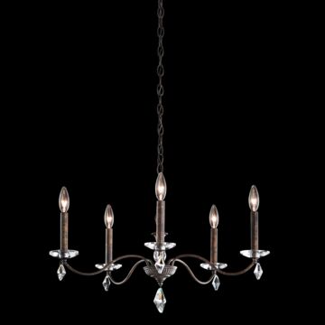 Modique Five Light Chandelier in White by Schonbek