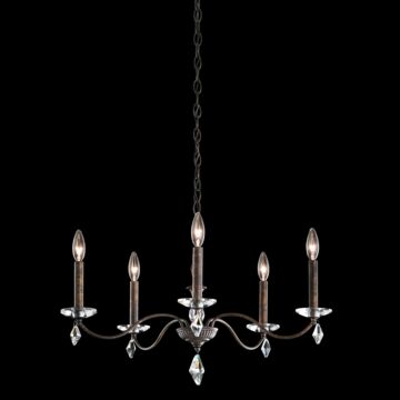 Modique Five Light Chandelier in Heirloom Bronze by Schonbek