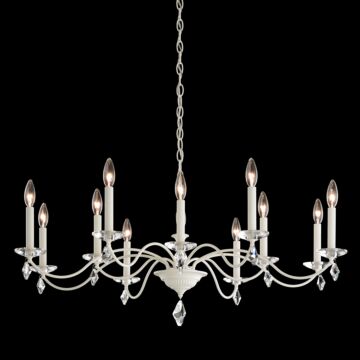 Modique 12 Light Chandelier in White by Schonbek