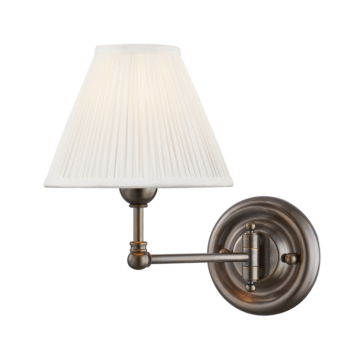 Classic No.1 One Light Wall Sconce in Distressed Bronze by Hudson Valley