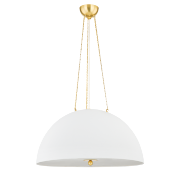 Chiswick Four Light Pendant in Aged Brass by Hudson Valley