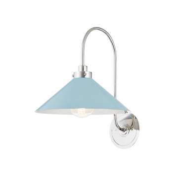 Clivedon One Light Wall Sconce in Polished Nickel by Hudson Valley