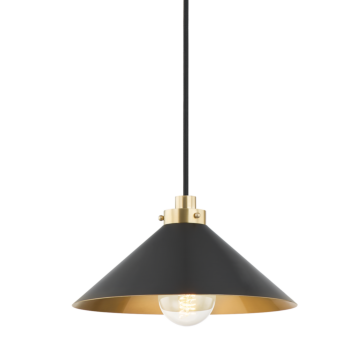Clivedon One Light Pendant in Aged Brass by Hudson Valley