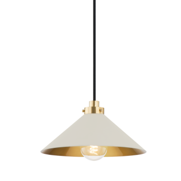 Clivedon One Light Pendant in Aged Brass by Hudson Valley