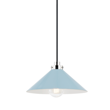Clivedon One Light Pendant in Polished Nickel by Hudson Valley
