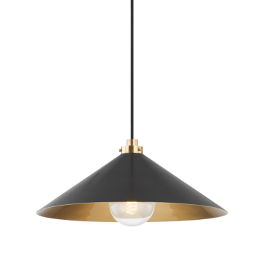 Clivedon One Light Pendant in Aged Brass by Hudson Valley