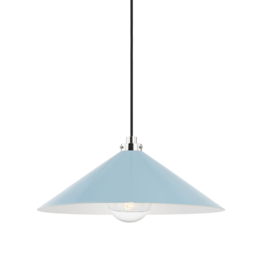 Clivedon One Light Pendant in Polished Nickel by Hudson Valley