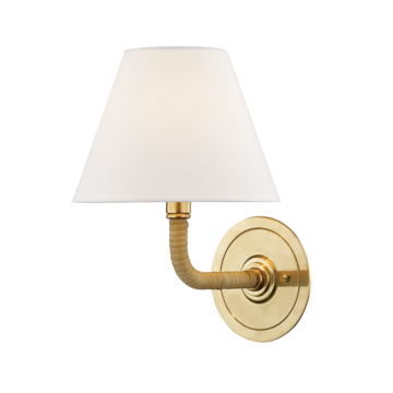 Curves No.1 One Light Wall Sconce in Aged Brass by Hudson Valley