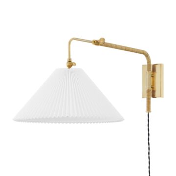 Dorset One Light Wall Sconce in Aged Brass by Hudson Valley