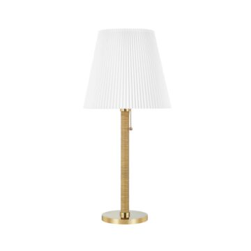Dorset One Light Table Lamp in Aged Brass by Hudson Valley