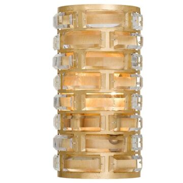 Meridian Four Light Wall Sconce in Antique Gold by Crystorama