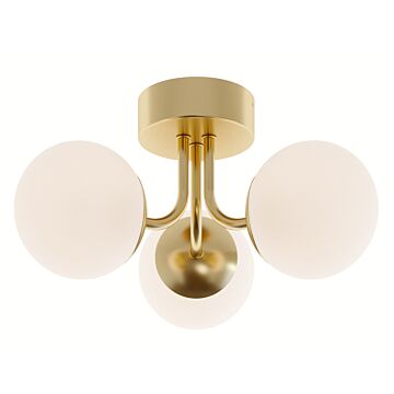 Metropolitan LED Flush Mount in Satin Brass by AFX Lighting