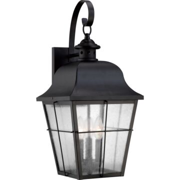Millhouse Three Light Outdoor Wall Lantern in Mystic Black by Quoizel