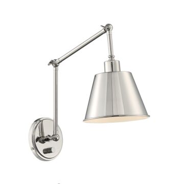 Mitchell One Light Wall Sconce in Polished Nickel by Crystorama
