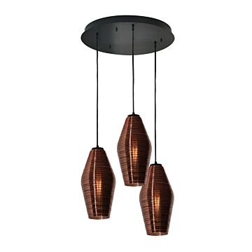 Mila Three Light Pendant in Black by AFX Lighting