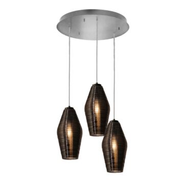 Mila Three Light Pendant in Satin Nickel by AFX Lighting