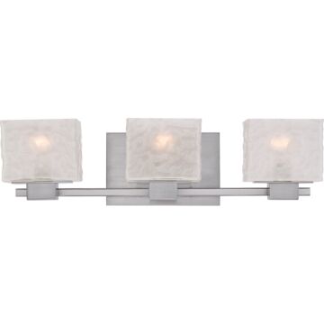 Melody Three Light Bath Fixture in Brushed Nickel by Quoizel
