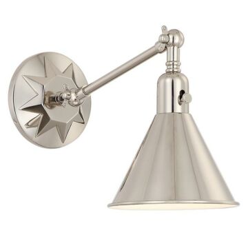Morgan One Light Wall Sconce in Polished Nickel by Crystorama