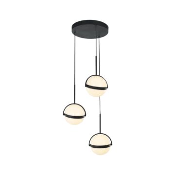 Globo LED Pendant in Matte Black by Alora
