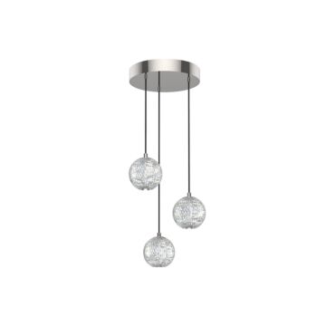 Marni LED Pendant in Polished Nickel by Alora