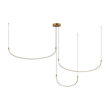 Talis LED Pendant in Brushed Gold by Kuzco Lighting