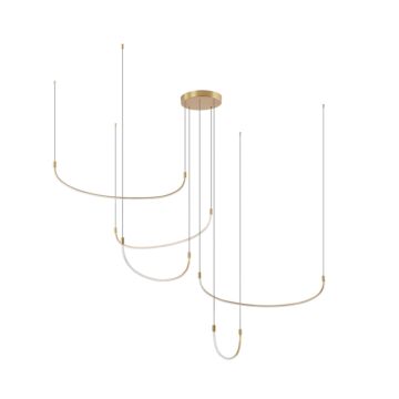 Talis LED Pendant in Brushed Gold by Kuzco Lighting