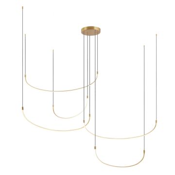 Talis LED Pendant in Brushed Gold by Kuzco Lighting