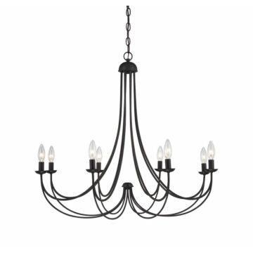 Mirren Eight Light Chandelier in Imperial Bronze by Quoizel