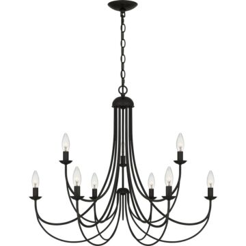 Mirren Nine Light Chandelier in Imperial Bronze by Quoizel
