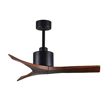 Mollywood 6-Speed DC 42 Ceiling Fan in Matte Black with Walnut blades