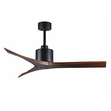 Mollywood 6-Speed DC 52 Ceiling Fan in Matte Black with Walnut blades