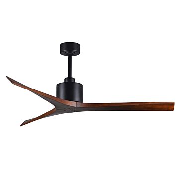 Mollywood 6-Speed DC 60 Ceiling Fan in Matte Black with Walnut blades
