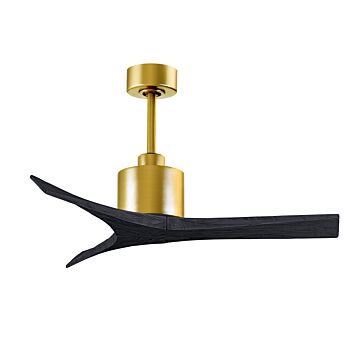 Mollywood 6-Speed DC 42 Ceiling Fan in Brushed Brass with Matte Black blades