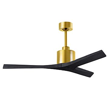 Mollywood 6-Speed DC 52 Ceiling Fan in Brushed Brass with Matte Black blades