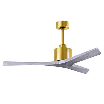 Mollywood 6-Speed DC 52 Ceiling Fan in Brushed Brass with Barnwood Tone blades