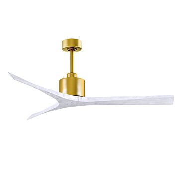 Mollywood 6-Speed DC 60 Ceiling Fan in Brushed Brass with Matte White blades