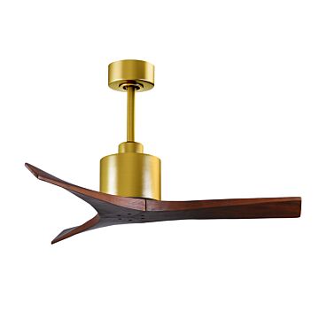 Mollywood 6-Speed DC 42 Ceiling Fan in Brushed Brass with Walnut blades