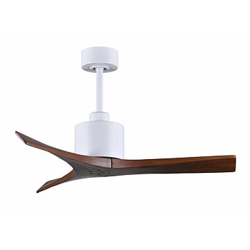 Mollywood 6-Speed DC 42 Ceiling Fan in Matte White with Walnut blades
