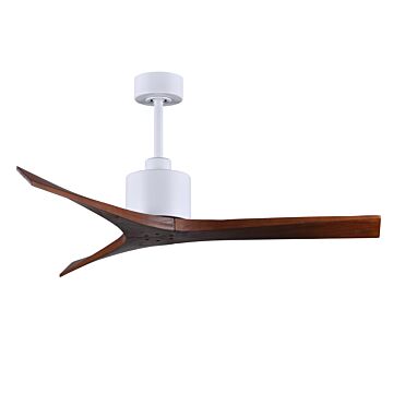 Mollywood 6-Speed DC 52 Ceiling Fan in Matte White with Walnut blades