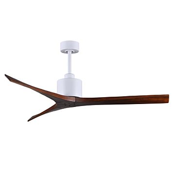 Mollywood 6-Speed DC 60 Ceiling Fan in Matte White with Walnut blades