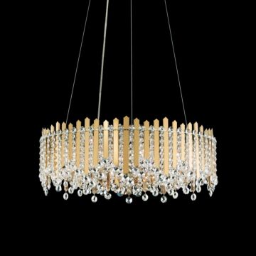 Chatter 12 Light Pendant in Gold Mirror by Schonbek